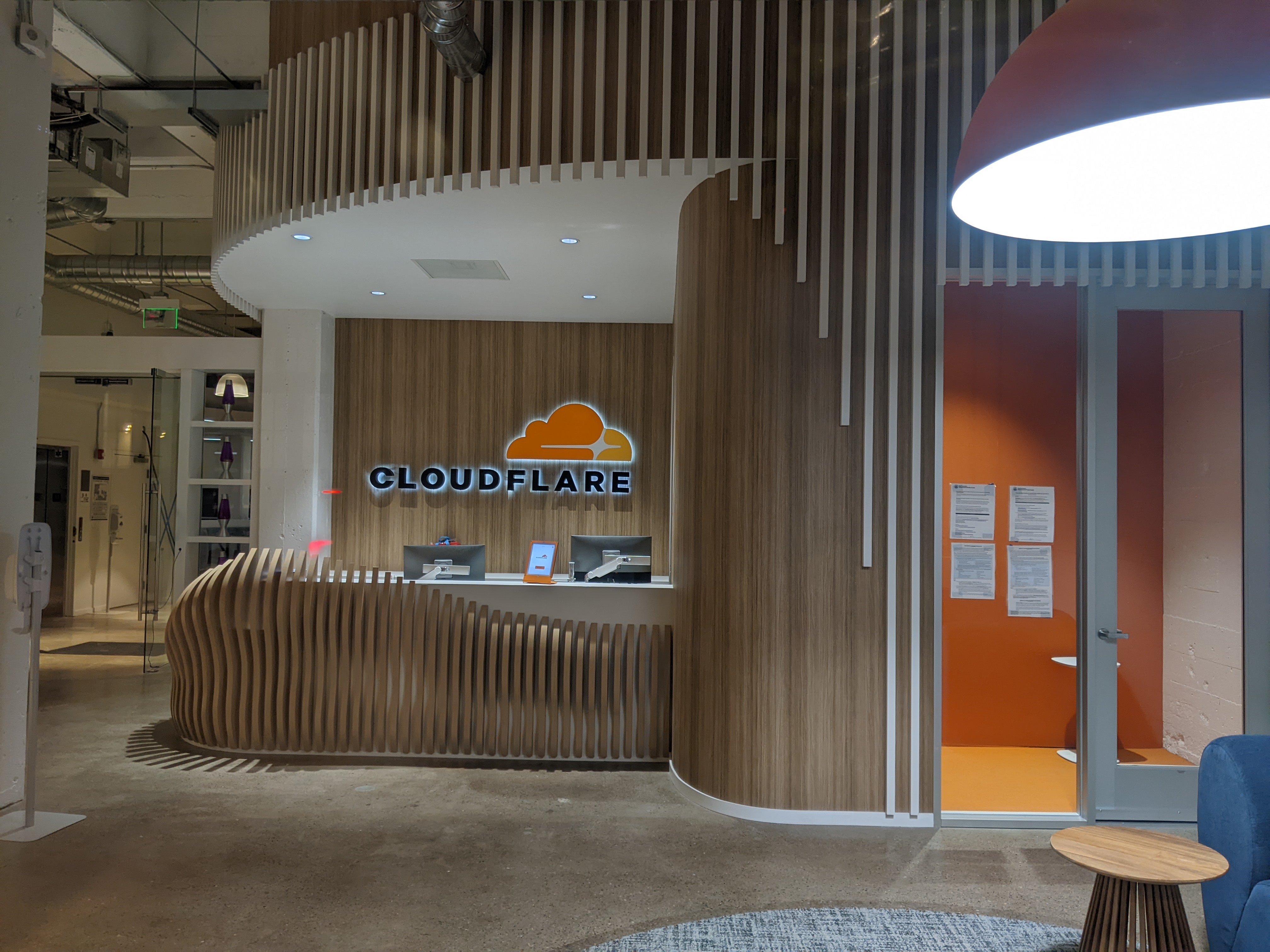 Cloudflare office entrance area