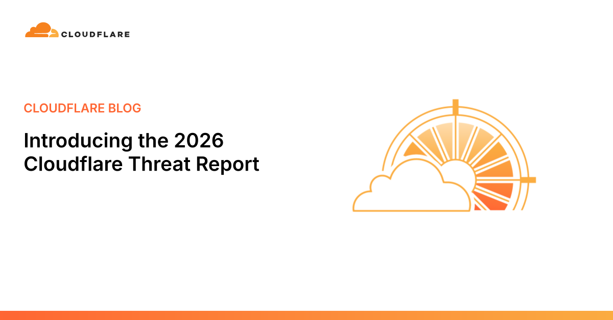 Cloudflare 2026 Threat Report illustration on industrialized cyber threats