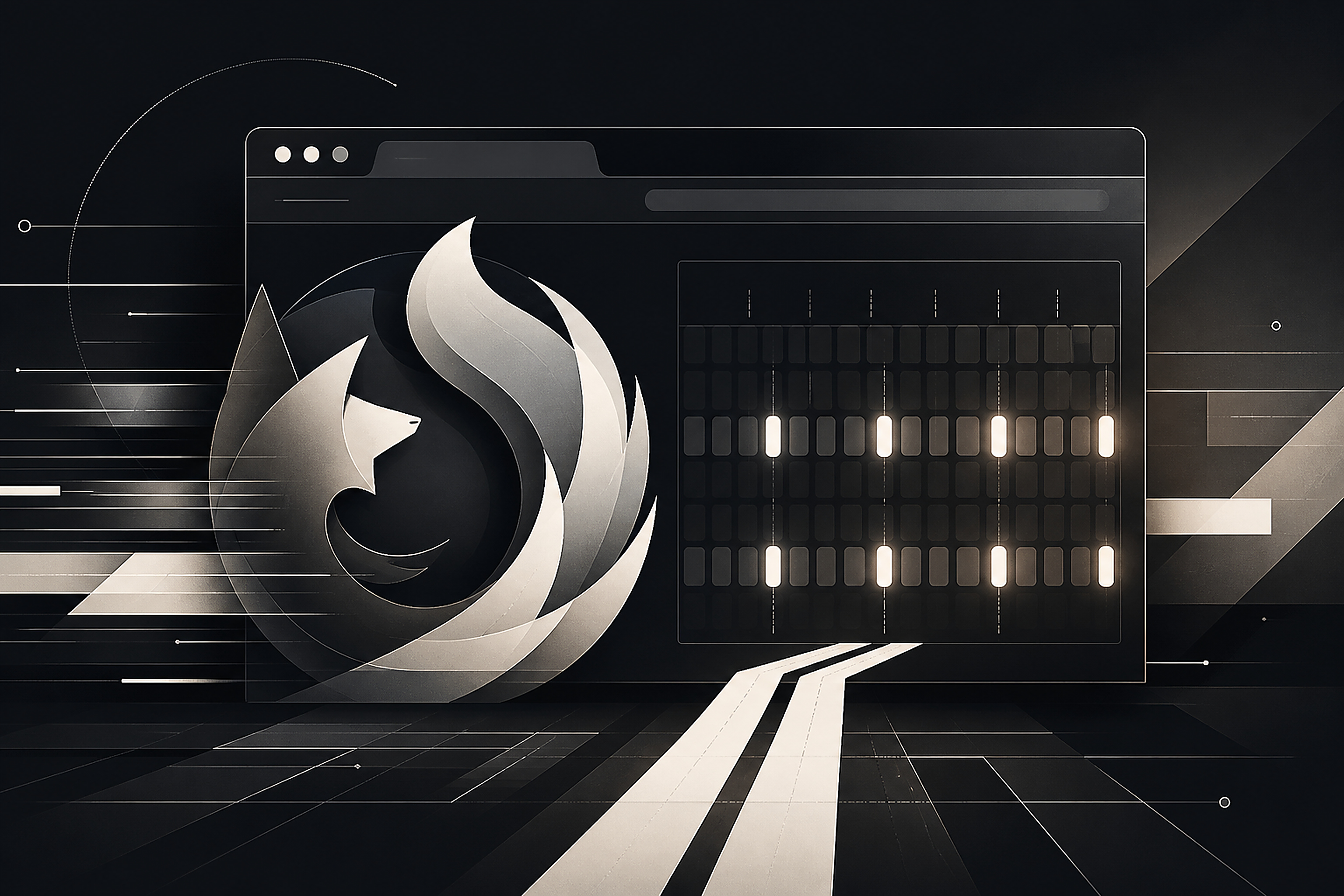Editorial illustration of a web browser moving to a tighter release schedule.