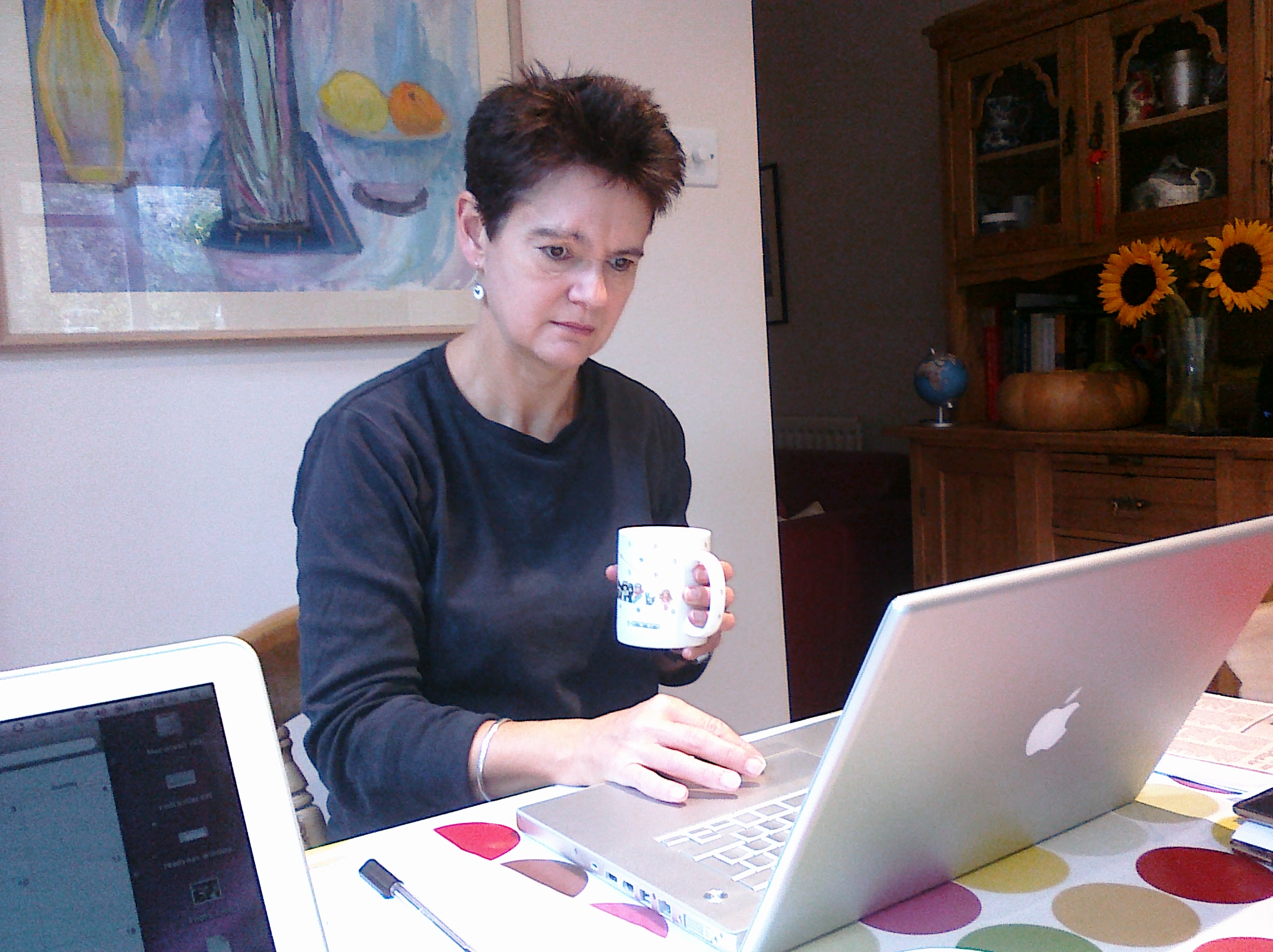 Illustration photo of a person working with a laptop, representing local AI workflows