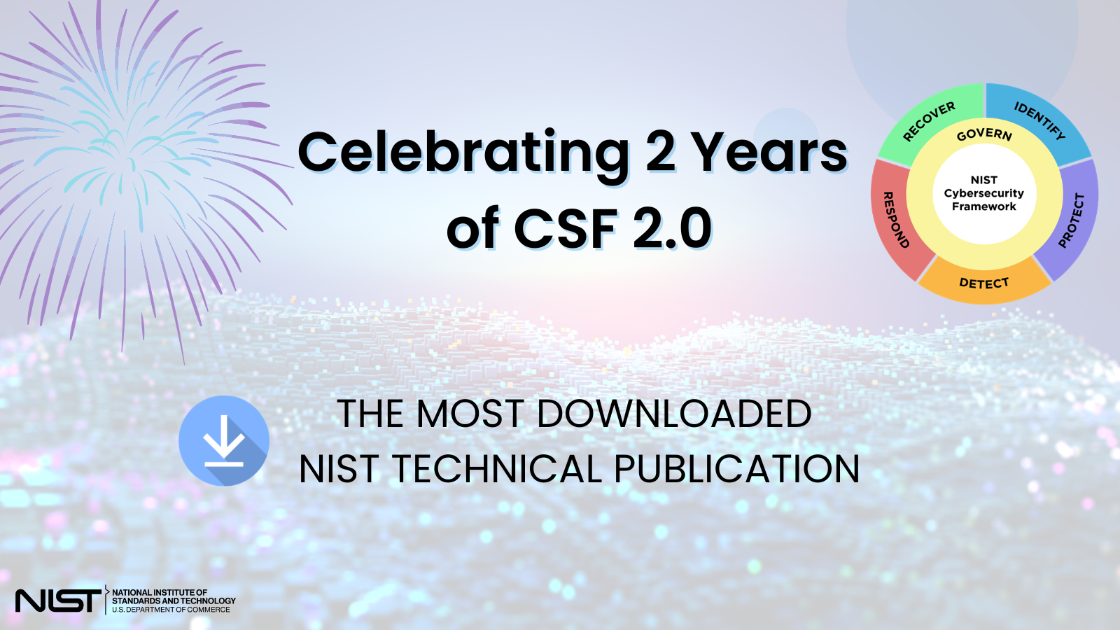 NIST Cybersecurity Framework anniversary visual.