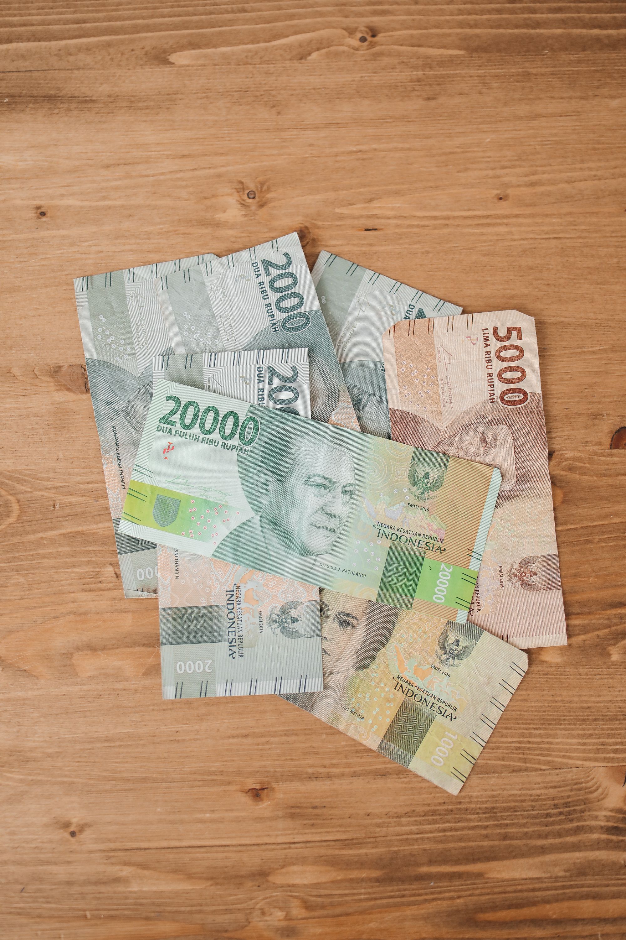 Foto ilustrasi close-up uang kertas Rupiah