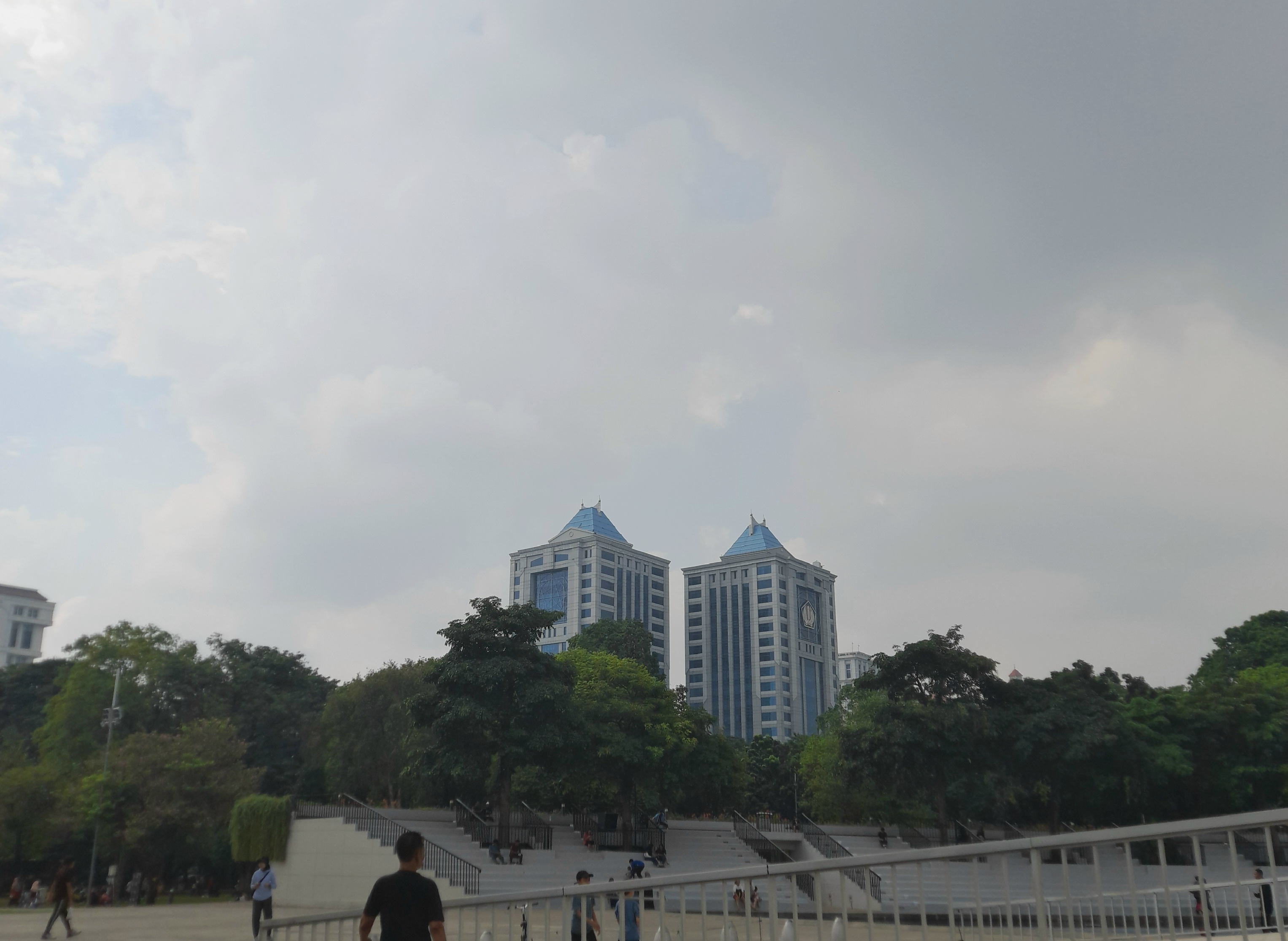 Ministry of Finance of the Republic of Indonesia building facade in Jakarta.