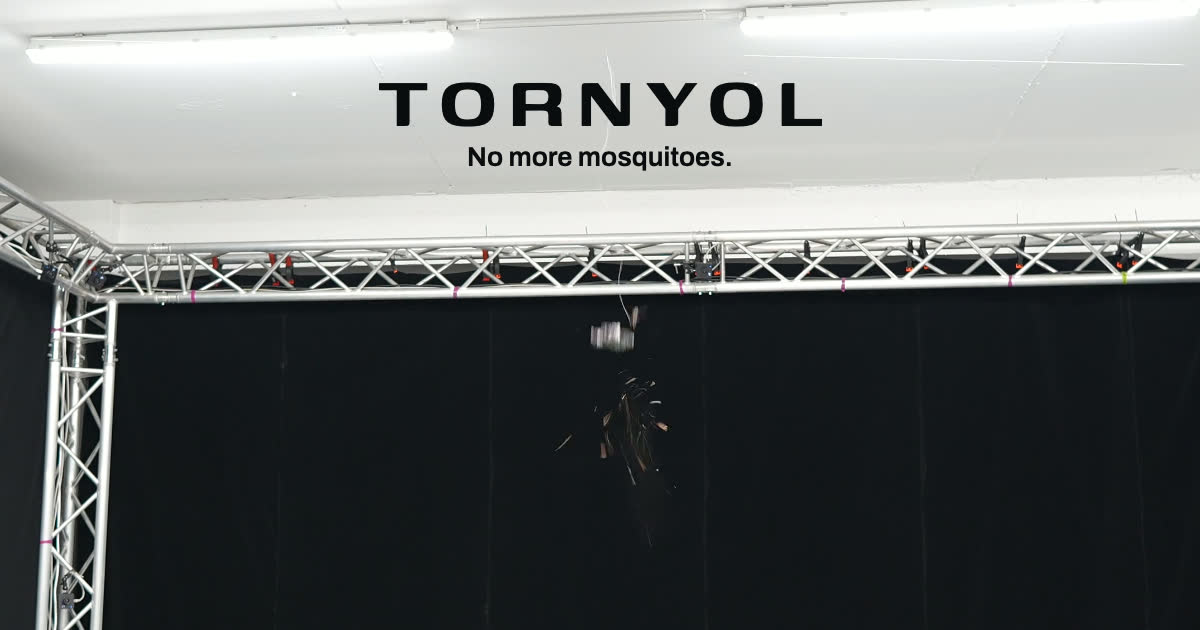 Official Tornyol visual for its 40-gram autonomous insect-intercepting micro-drone