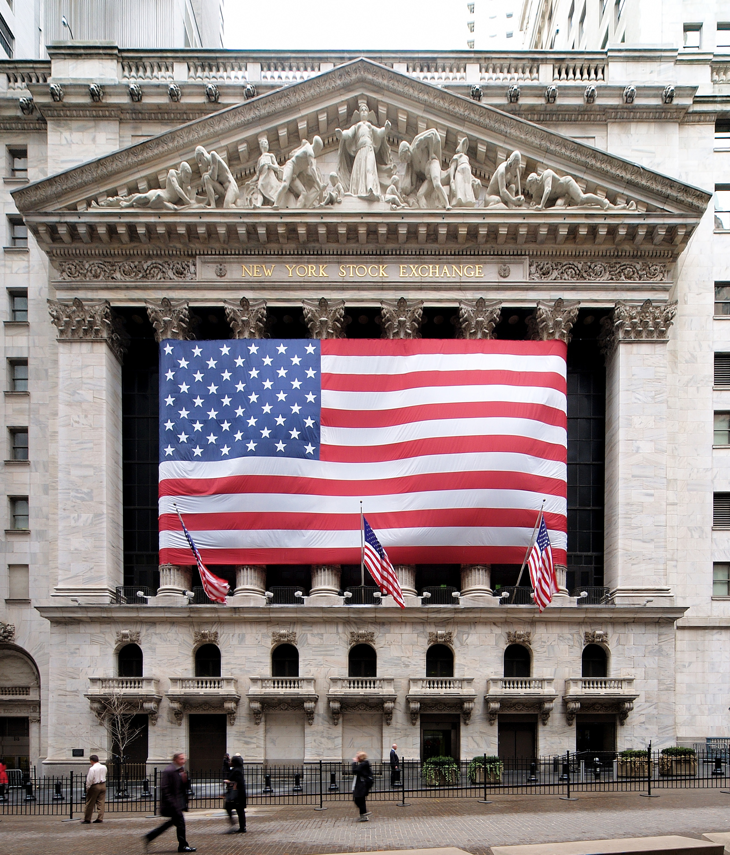 Gedung New York Stock Exchange di Wall Street